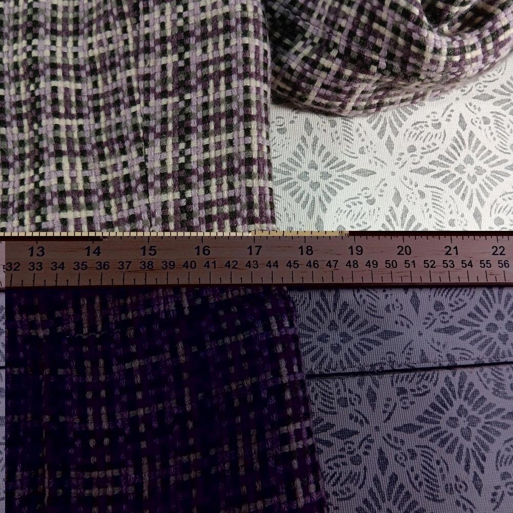 Y2K Purple Plaid Statement Collar Coat – Focus 2000- Women’s Size 8 - Picture 7 of 14